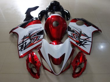 Rot Glänzend & Weiß Design 08-20 GSXR 1300 Motorrad Verkleidung