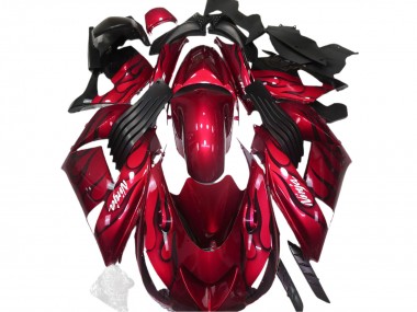 Rot Glänzend & Flamme 06-11 ZX14R Motorrad Verkleidung