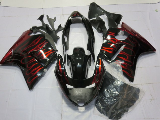 Rot Glänzend Flamme 96-07 CBR1100XX Motorrad Verkleidung