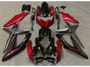 Rot Glänzend & Grün R 08-10 GSXR 600-750 Motorrad Verkleidung
