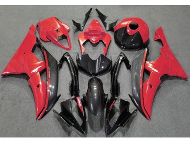 Rot Glänzend & Kohlefaser 08-16 R6 Motorrad Verkleidung