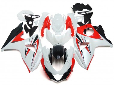 Rot Glänzend Mit Weiß & Schwarz Custom Stil 09-16 GSXR 1000 Motorrad Verkleidung