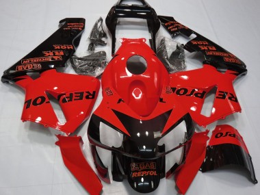 Rot Glänzend Repsol 03-04 CBR600RR Motorrad Verkleidung