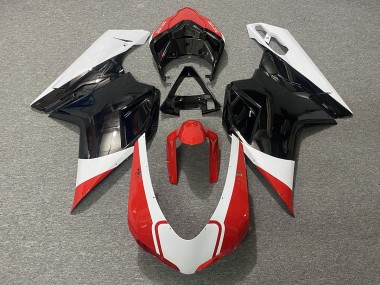 Rot Glänzend Weiß & Schwarz 07-14 Ducati 848 1098 1198 Motorrad Verkleidung