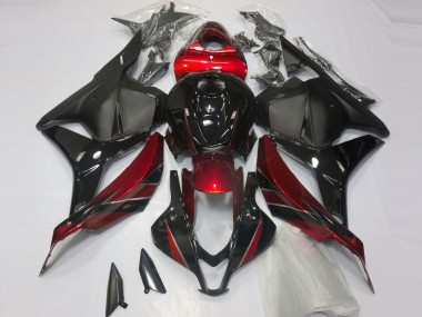 Rot Glänzend & Schwarz 09-12 CBR600RR Motorrad Verkleidung