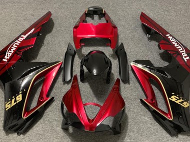 Rot Glänzend & Schwarz 09-12 Daytona 675 Motorrad Verkleidung