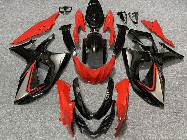 Rot Glänzend & Schwarz 09-16 GSXR 1000 Motorrad Verkleidung Rot Glänzend & Schwarz 09-16 GSXR 1000 Motorrad Verkleidung