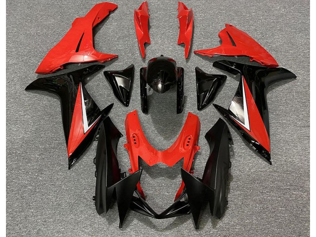 Rot Glänzend & Schwarz 11-24 GSXR 600-750 Motorrad Verkleidung