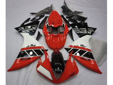 Rot Glänzend Weiß & Schwarz 12-14 R1 Motorrad Verkleidung