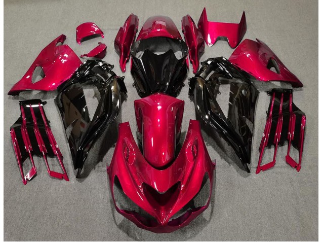 Rot Glänzend & Schwarz 12-21 ZX14R Motorrad Verkleidung