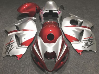 Rot Glänzend & Silber 97-07 GSXR 1300 Motorrad Verkleidung