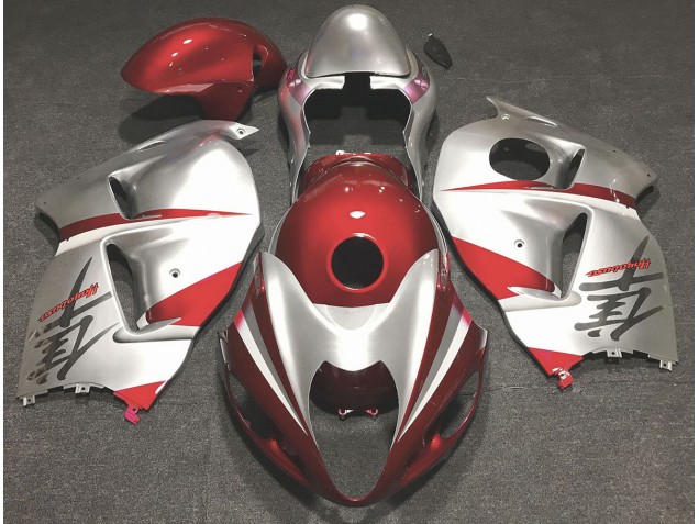 Rot Glänzend & Silber 97-07 GSXR 1300 Motorrad Verkleidung Rot Glänzend & Silber 97-07 GSXR 1300 Motorrad Verkleidung