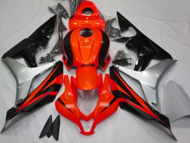 Rot Glänzend Silber & Schwarz 07-08 CBR600RR Motorrad Verkleidung