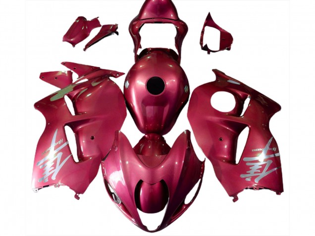 Rot Glänzend & Silbernes Logo 97-07 GSXR 1300 Motorrad Verkleidung