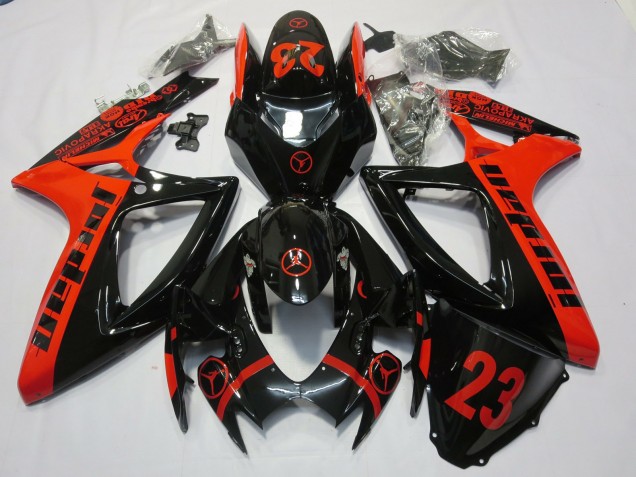 Rot Jordan 06-07 GSXR 600-750 Motorrad Verkleidung