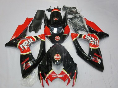 Rot Lucky Strike 06-07 GSXR 600-750 Motorrad Verkleidung
