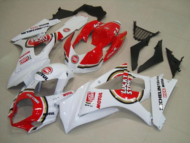 Rot Lucky Strike 07-08 GSXR 1000 Motorrad Verkleidung
