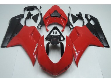 Rot Matt Schwarz 07-14 Ducati 848 1098 1198 Motorrad Verkleidung