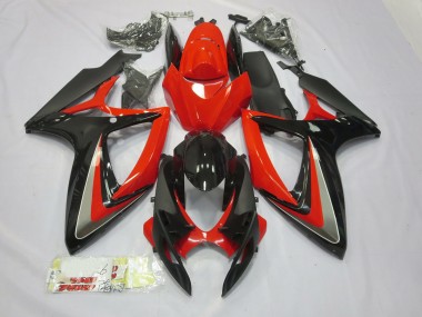 Rot & Schwarz 06-07 GSXR 600-750 Motorrad Verkleidung