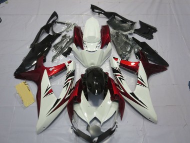 Rot Weiß Schwarz 08-10 GSXR 600-750 Motorrad Verkleidung