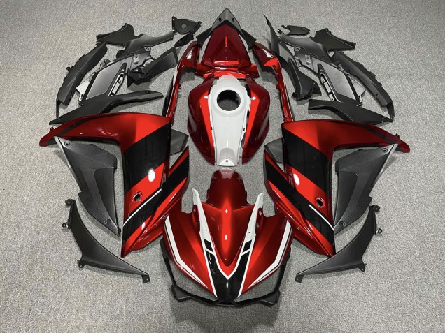 Rot Schwarz & Weiß 15-18 R3 Motorrad Verkleidung