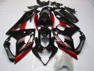 Rot & Schwarz Flare 05-06 GSXR 1000 Motorrad Verkleidung