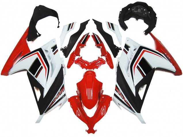 Rot Weiß & Schwarz Glänzend 13-18 Ninja 300 Motorrad Verkleidung