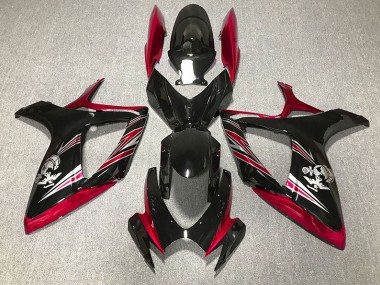 Rot & Schwarz Glänzend Design 06-07 GSXR 600-750 Motorrad Verkleidung