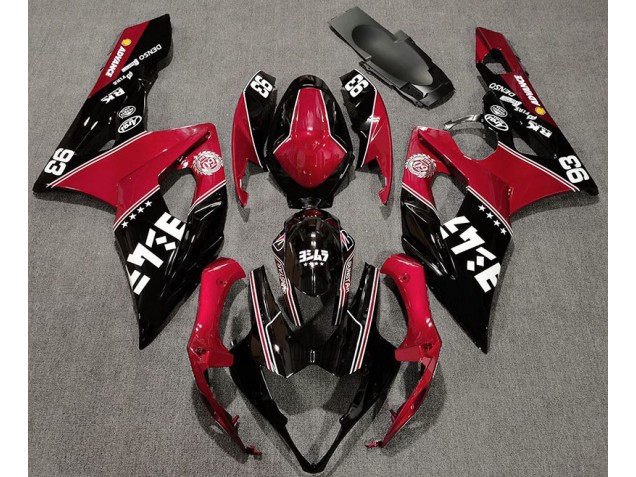 Rot & Schwarz Glänzend Kundenspezifisch 05-06 GSXR 1000 Motorrad Verkleidung Rot & Schwarz Glänzend Kundenspezifisch 05-06 GSXR 1000 Motorrad Verkleidung