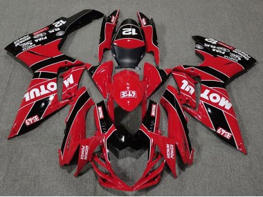 Rot & Schwarz Glänzend Motul 11-24 GSXR 600-750 Motorrad Verkleidung