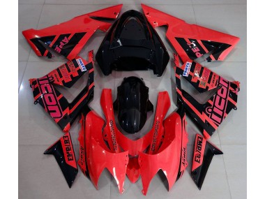 Rot & Schwarz & Logos 04-05 ZX10R Motorrad Verkleidung