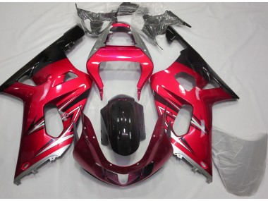 Rot & Silber 01-03 GSXR 600-750 Motorrad Verkleidung