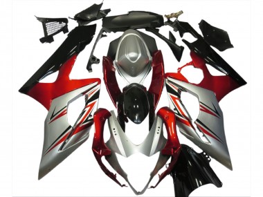 Rot & Silber 05-06 GSXR 1000 Motorrad Verkleidung