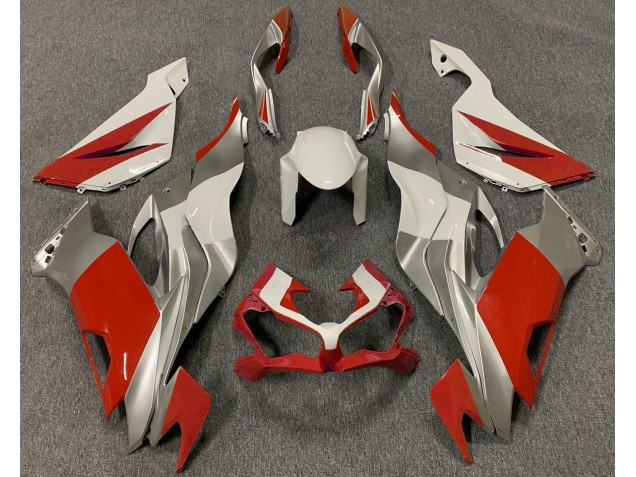 Rot Weiß & Silber 19-23 ZX6R Motorrad Verkleidung Rot Weiß & Silber 19-23 ZX6R Motorrad Verkleidung
