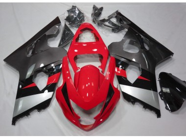 Rot & Silber Glänzend 04-05 GSXR 600-750 Motorrad Verkleidung