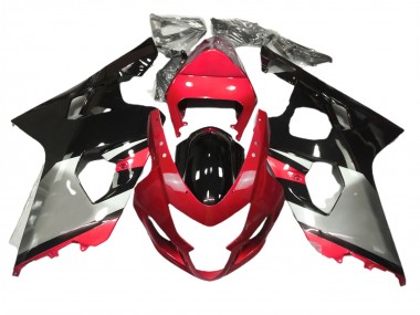 Rot-Silber & Schwarz 04-05 GSXR 600-750 Motorrad Verkleidung