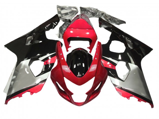 Rot-Silber & Schwarz 04-05 GSXR 600-750 Motorrad Verkleidung