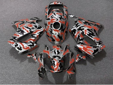 Rot Tarnung 02-12 VFR800 Motorrad Verkleidung