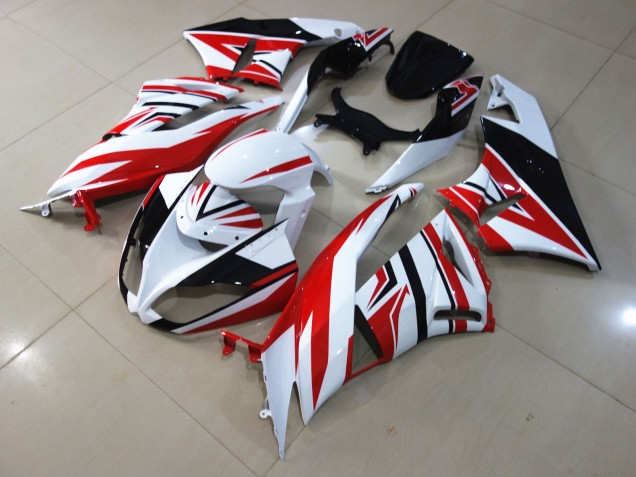 Rot-Weiß-Zag 09-12 ZX6R Motorrad Verkleidung Rot-Weiß-Zag 09-12 ZX6R Motorrad Verkleidung