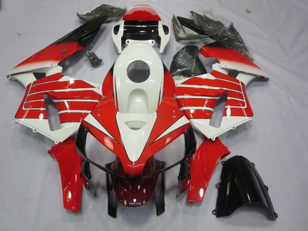 Rot & Weißer Breiter Streifen 05-06 CBR600RR Motorrad Verkleidung