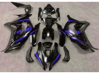 Satinschwarz & Blau 16-19 ZX10R Motorrad Verkleidung
