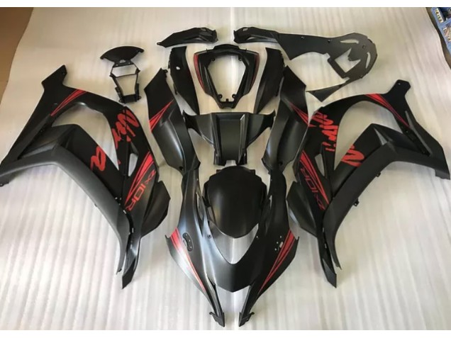 Satinschwarz & Rot 16-19 ZX10R Motorrad Verkleidung Satinschwarz & Rot 16-19 ZX10R Motorrad Verkleidung
