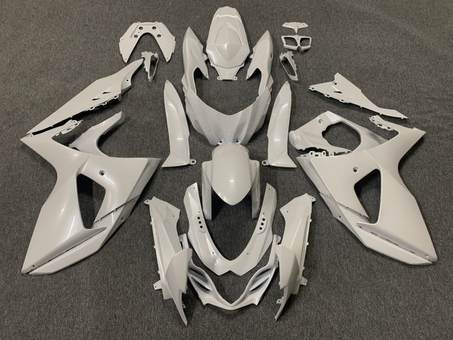 Schlichte Glanz Weiß 09-16 GSXR 1000 Motorrad Verkleidung
