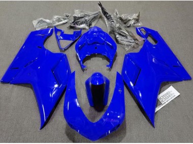 Schlichte Glänzend Blau 07-14 Ducati 848 1098 1198 Motorrad Verkleidung