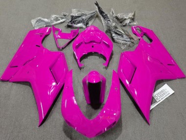 Schlichte Glanzrosa 07-14 Ducati 848 1098 1198 Motorrad Verkleidung