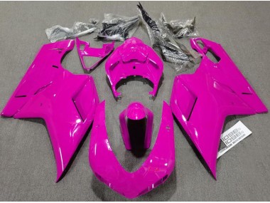Schlichte Glanzrosa 07-14 Ducati 848 1098 1198 Motorrad Verkleidung