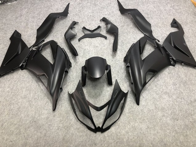 Schlichte Matt Schwarz 13-18 ZX6R Motorrad Verkleidung