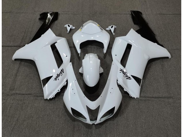 Schlichte Weißes Glanzdesign 07-08 ZX6R Motorrad Verkleidung Schlichte Weißes Glanzdesign 07-08 ZX6R Motorrad Verkleidung