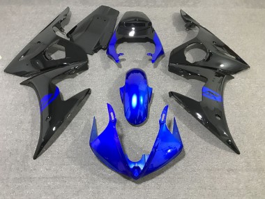 Schwarz & Blau Glänzend 03-04 R6 Motorrad Verkleidung