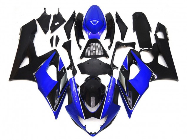 Schwarz & Blau Glänzend Mit Silber 05-06 GSXR 1000 Motorrad Verkleidung
